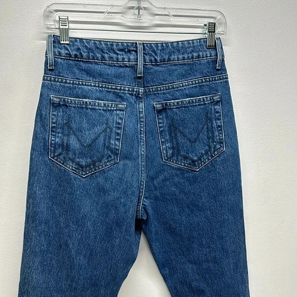 Mumu Blue Jeans Brooklyn High Waisted Denim Ripped Distressed Sapphire Size 26 - Picture 6 of 9